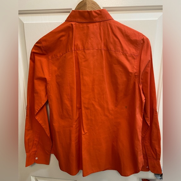Talbots dark orange, button down. Size 8 petite. - Picture 2 of 4
